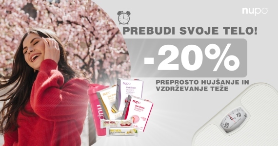 Nupo dnevi zdravega hujšanja na Lekarnar.com - Posamezni izdelki Nupo so vam na voljo 20% ugodneje.