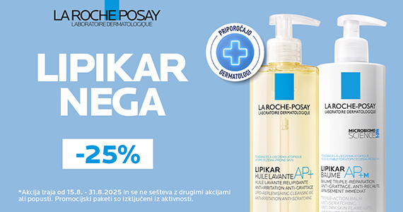 La Roche-Posay Lipikar vam je na voljo 25% ugodneje.