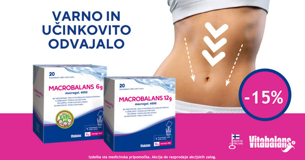 Izdelka Macrobalans sta vam na voljo 15% ugodneje.