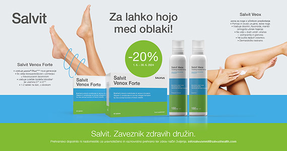 Izbrani izdelki Salvit so vam na voljo 20% ugodneje.