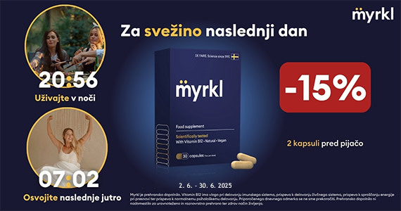 Myrkl vam je na voljo 15% ugodneje