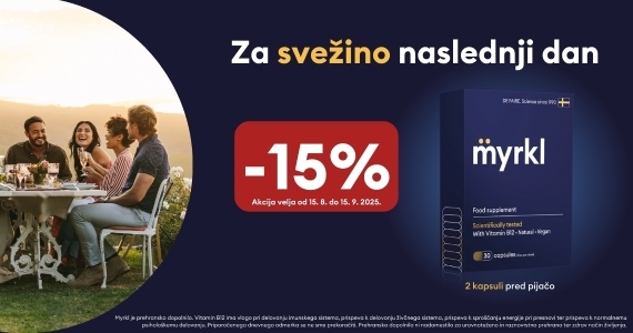 Myrkl vam je na voljo 15% ugodneje