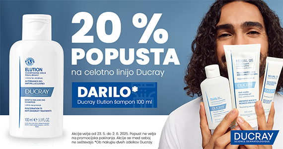 Vsi izdelki Ducray so vam na voljo 20% ugodneje.