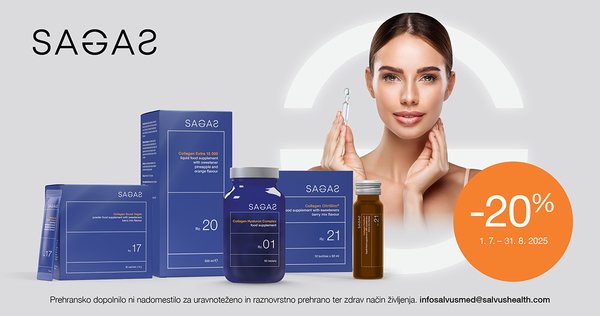 Prehranska dopolnila Sagas so vam na voljo 20% ugodneje