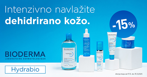 Vsi izdelki Bioderma Hydrabio so vam na voljo 15% ugodneje.