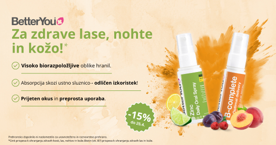 Izbrana izdelka Betteryou sta vam na voljo 15% ugodneje.