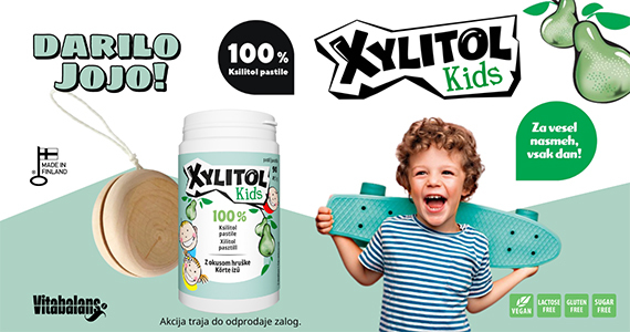 Ob nakupu Xylitol Kids Vitabalans pastil s ksilitolom prejmete darilo: jo-jo.
