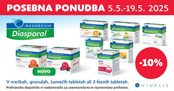 Vsi izdelki Diasporal so vam na voljo 10% ugodneje.