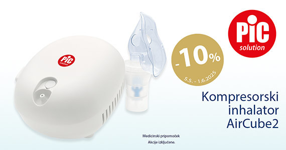 PiC Solution AirCube2 kompresorski inhalator vam je na voljo 10% ugodneje
