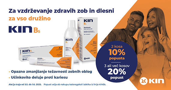 Ob nakupu 2 izdelkov KIN B5 prejmete 10% popust, ob nakupu 3 ali več izdelkov KIN B5 pa kar 20% popust. - Slika 1