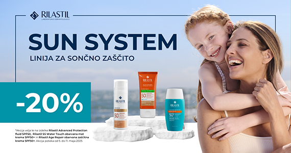 Izbrani izdelki Rilastil Sun so vam na voljo 20% ugodneje.