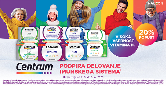 Vsi izdelki Centrum so vam na voljo 20% ugodneje.