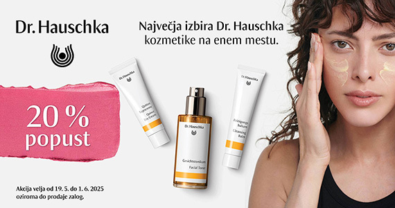 Kozmetika Dr. Hauschka vam je na voljo 20% ugodneje.