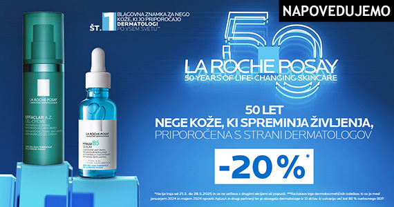 50 let znamke La Roche-Posay: Vsi izdelki La Roche-Posay so vam na voljo 20% ugodneje. - Slika 1