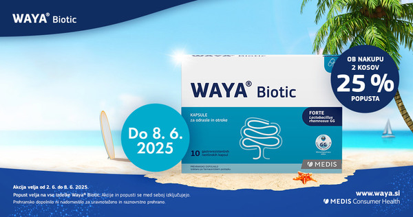 Ob nakupu 2 ali več izdelkov Waya Biotic prejmete 25% popust