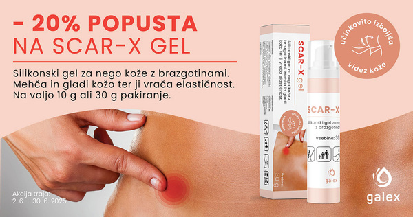 Scar-X silikonski gel za nego kože vam je na voljo 20% ugodneje