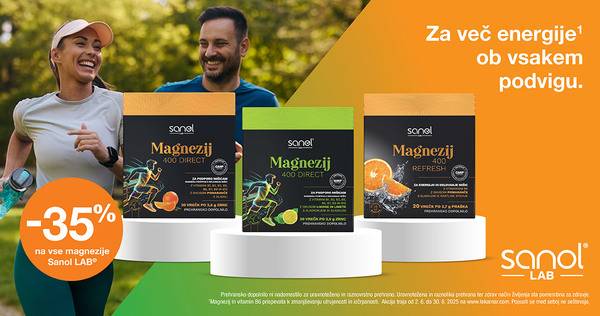 Sanol LAB magneziji so vam na voljo kar 35% ugodneje