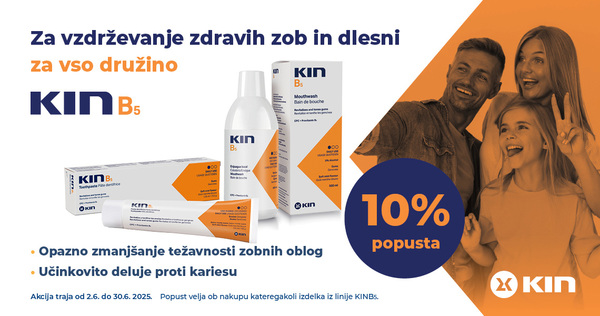 Izdelki KIN B5 so vam na voljo 10% ugodneje