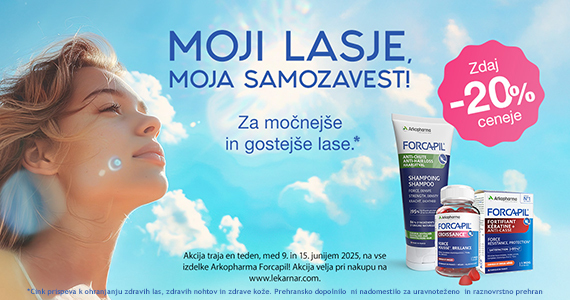 Izdelki Arkopharma Forcapil so vam na voljo 20% ugodneje.
