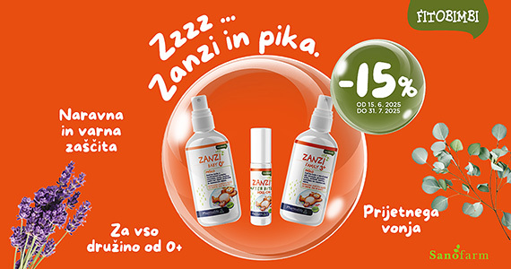 Pršila Fitobimbi Zanzi so vam na voljo 15% ugodneje.
