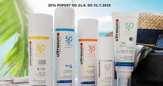 Vsi izdelki Ultrasun so vam na voljo 25% ugodneje