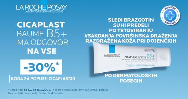 Izdelki La Roche-Posay Cicaplast so vam na voljo 30% ugodneje. - Slika 1