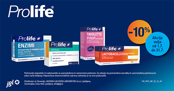 Vsi izdelki Prolife so vam na voljo 10% ugodneje.