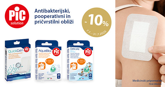 Izbrani obliži PIC so vam na voljo 10% ugodneje.