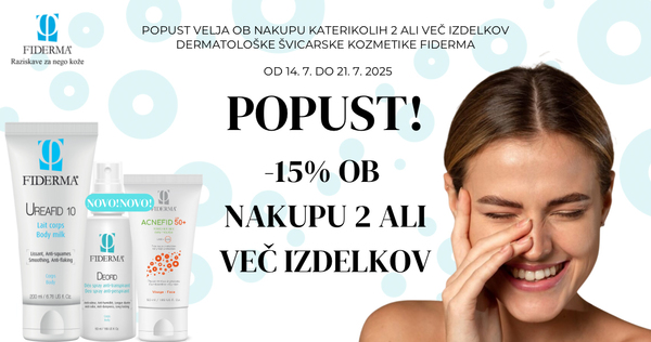 Ob nakupu 2 ali več izdelkov Fiderma prejmete 15% popust, ki vam bo obračunan v košarici. - Slika 1