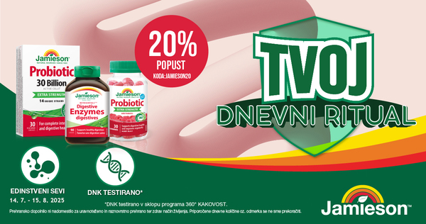 Izdelki Jamieson z mikroorganizmi so vam na voljo 20% ugodneje. Koda za popust: Jamieson20