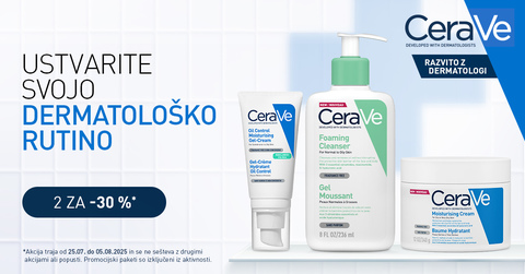 CeraVe dnevi na Lekarnar.com: Ob nakupu 2 ali več izdelkov CeraVe prejmete kar 30% popust.