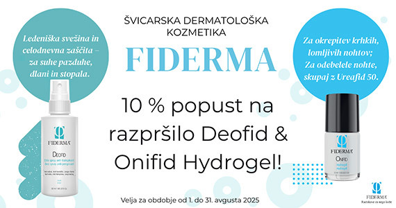 Izdelka Fiderma Deofid in Onifid sta vam na voljo 10% ugodneje