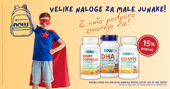 Izbrani izdelki NOW za otroke so vam na voljo 15% ugodneje