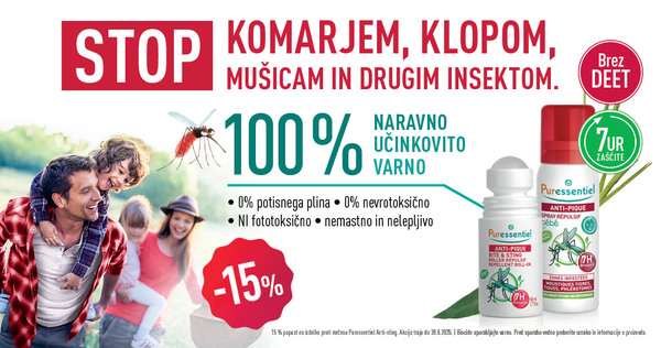 Puressentiel Anti-Sting repelenti so vam na voljo 15% ugodneje. - Slika 1