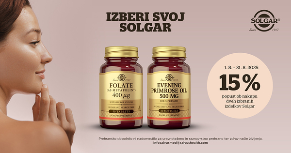 Ob nakupu 2 ali več izbranih izdelkov Solgar prejmete 15% popust. - Slika 1