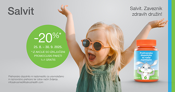 Izdelki Salvit za otroke so vam na voljo 20% ugodneje