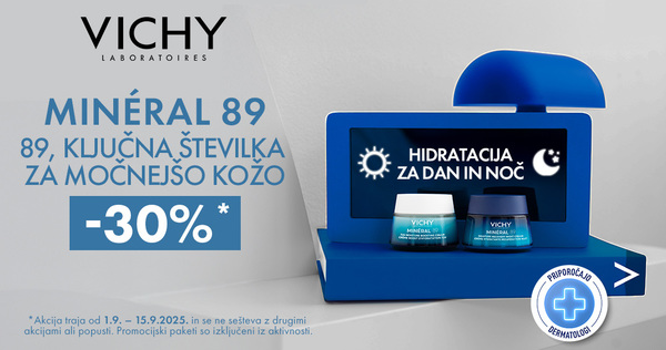 Vichy Mineral 89 izdelki so vam na voljo 30% ugodneje.