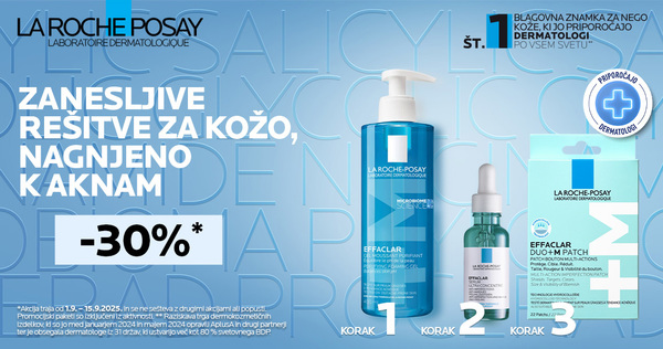 La Roche-Posay Effaclar izdelki so vam na voljo 30% ugodneje. - Slika 1