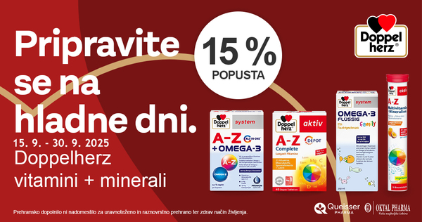 Izbrani izdelki Doppelherz so vam na voljo 15% ugodneje. - Slika 1