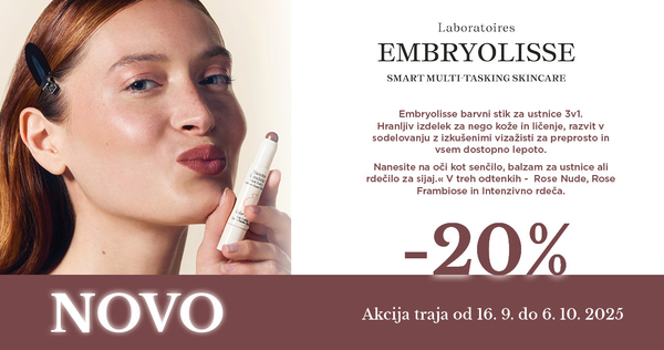 Embryolisse vam je na voljo 20% ugodneje.