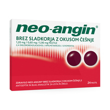 Neo-angin brez sladkorja, pastile z okusom češnje (24 pastil)