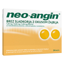 Neo-angin brez sladkorja, pastile z okusom žajblja (24 pastil)