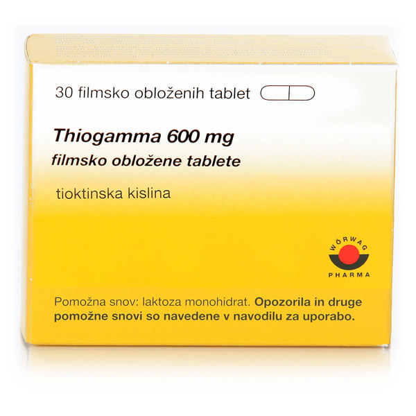 Thiogamma 600 mg, filmsko obložene tablete (60 filmsko obloženih tablet)