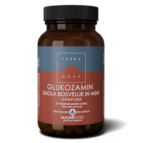 Terranova glukozamin, smola bosvelije in MSM kompleks, kapsule (50 kapsul)