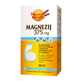 Magnezij 350 mg + B1, B6 in C vitamini, šumeče tablete