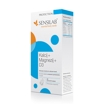 Sensilab Ca+Mg+D3, šumeče tablete