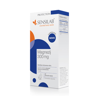 Sensilab Magnezij 300 mg, 40 šumečih tablet