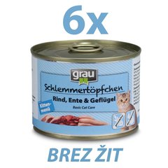 Grau hrana za mačje mladiče, brez žitaric (6 x 200 g)