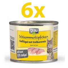 Grau hrana za mačke, perutnina (6 x 200 g)