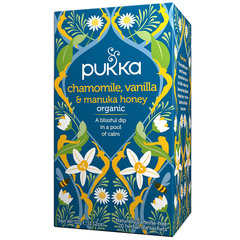 Pukka kamilica, vanilija in manuka med, organski zeliščni čaj (20 vrečk)